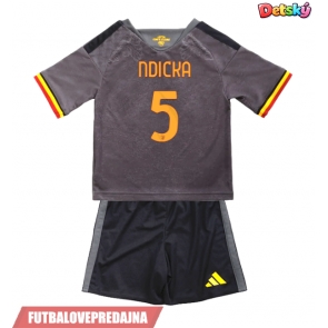 Lacne Dětský Futbalové dres AS Roma Evan Ndicka #5 2026-27 Krátky Rukáv - Tretina (+ trenírky)